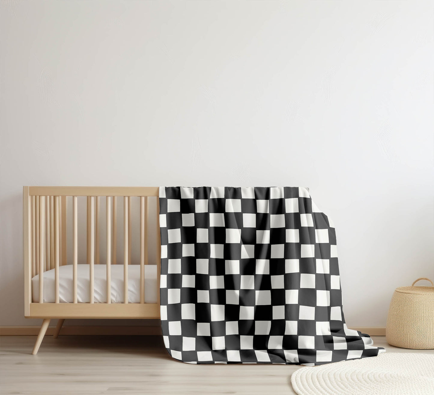 Checkered Velveteen Fleece Blanket