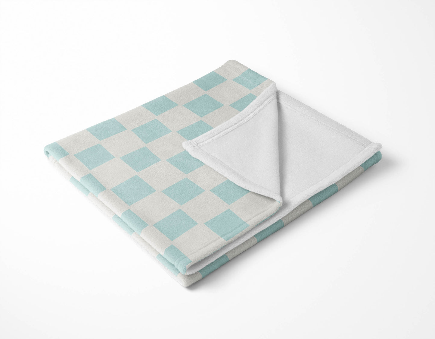 Checkered Velveteen Fleece Blanket