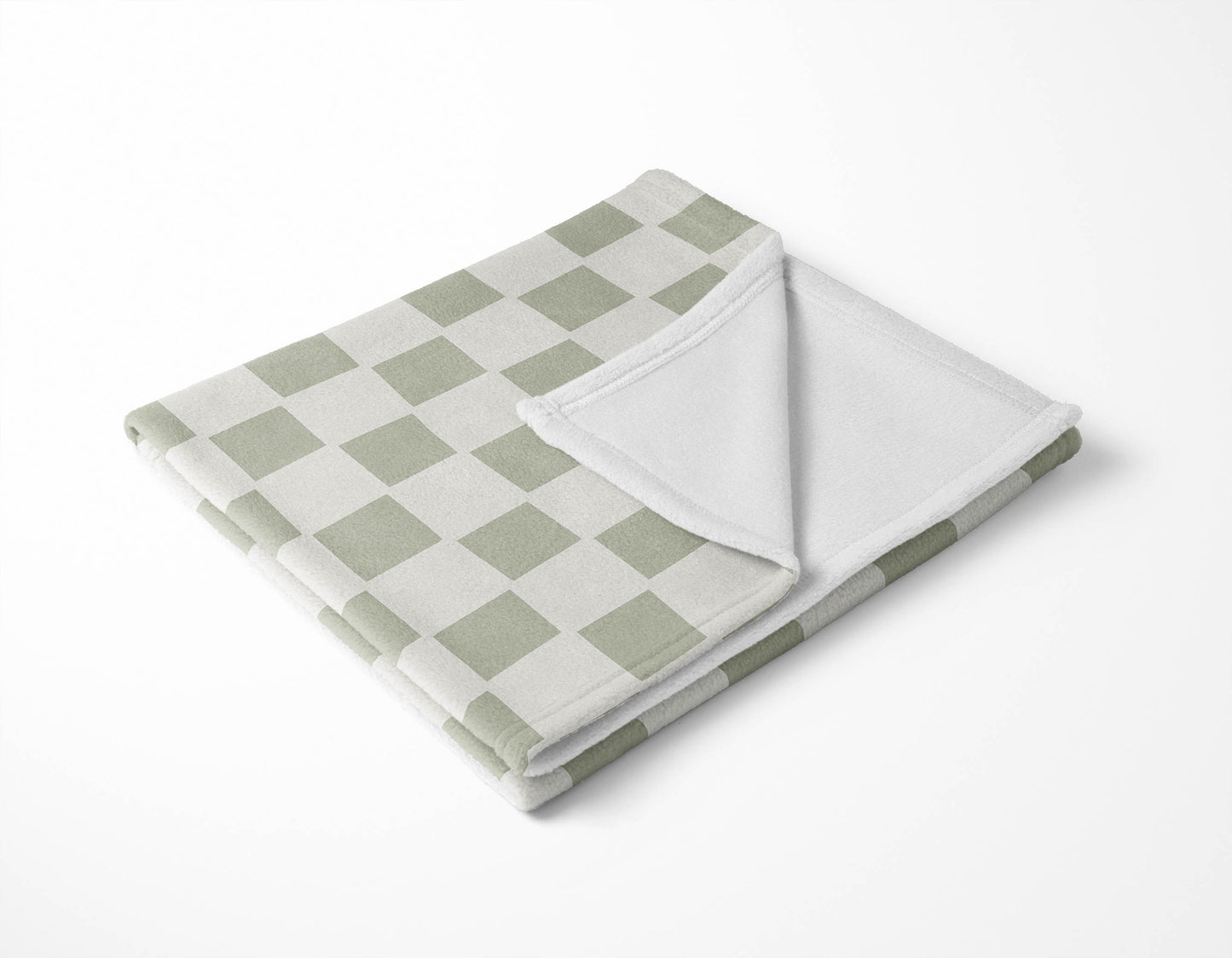 Checkered Velveteen Fleece Blanket