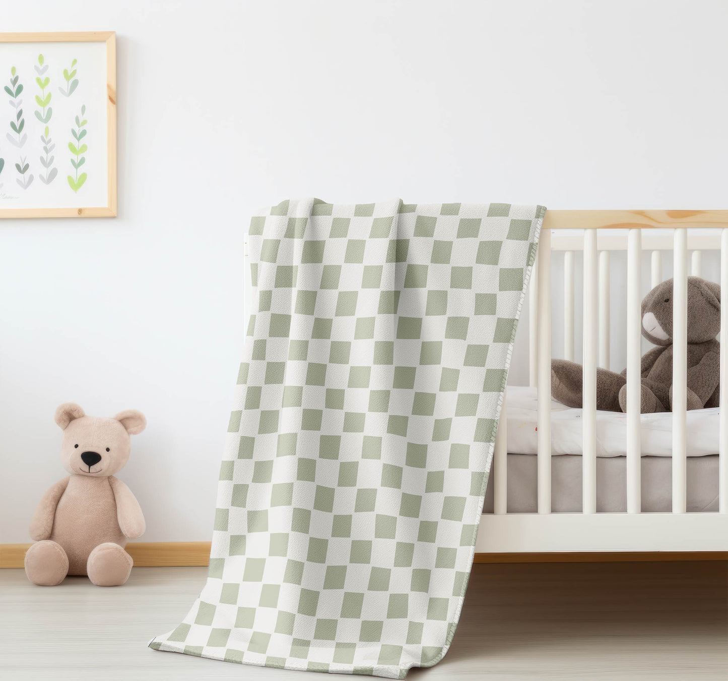 Checkered Velveteen Fleece Blanket