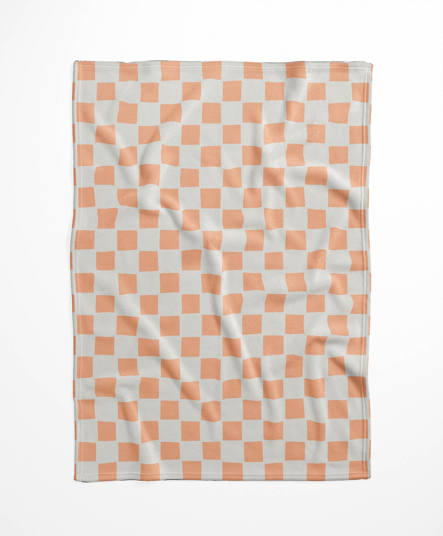 Checkered Velveteen Fleece Blanket