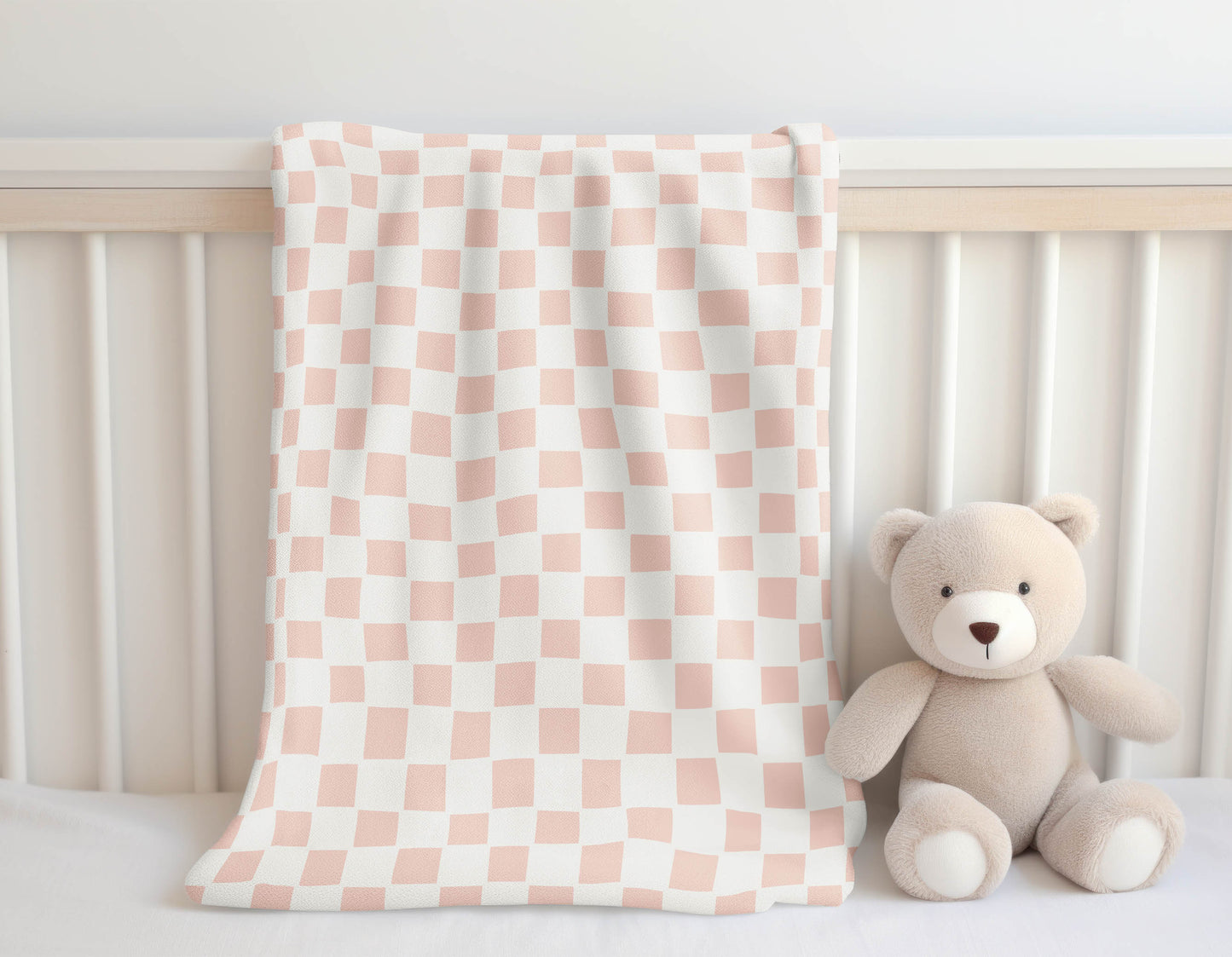 Checkered Velveteen Fleece Blanket