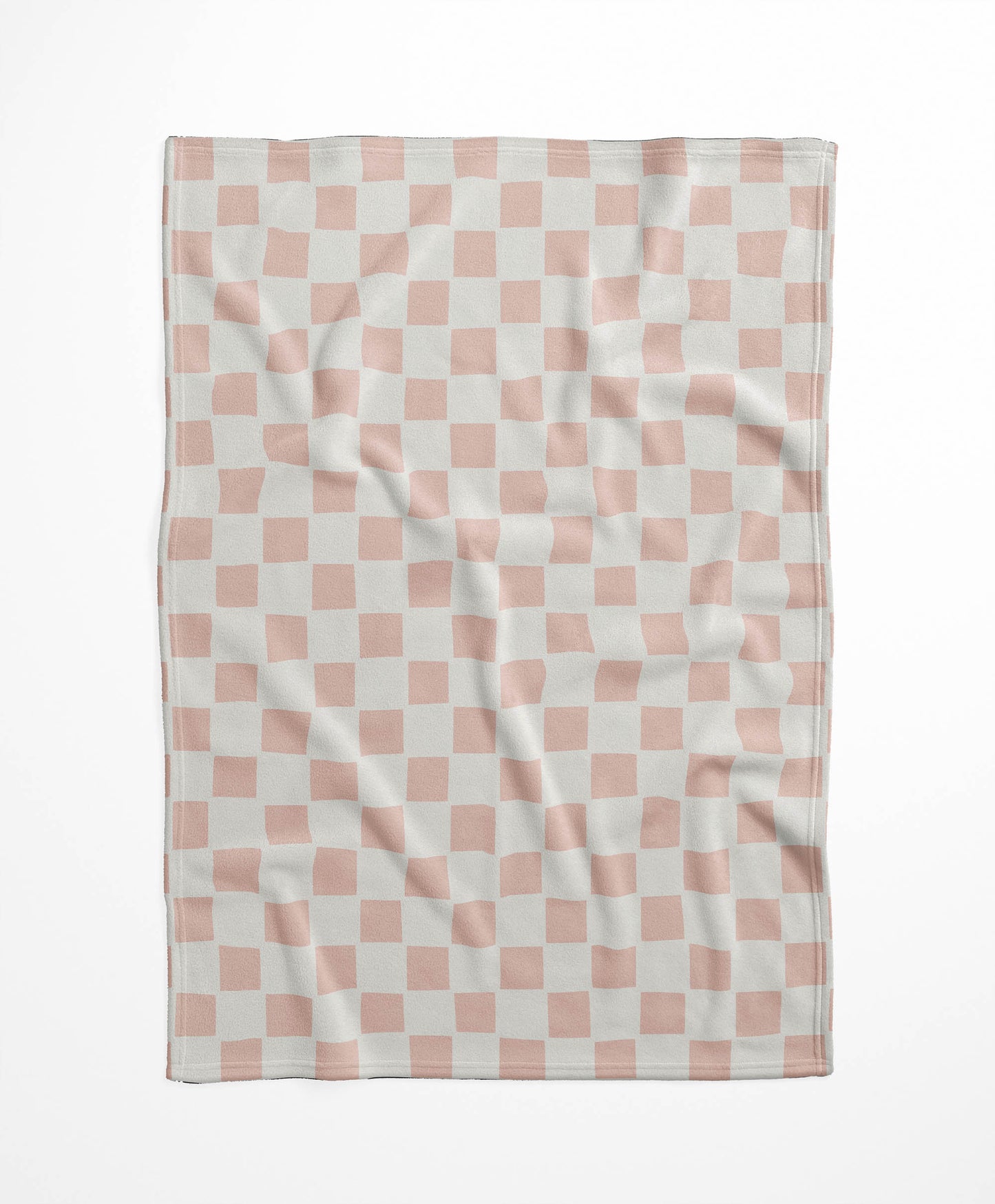 Checkered Velveteen Fleece Blanket