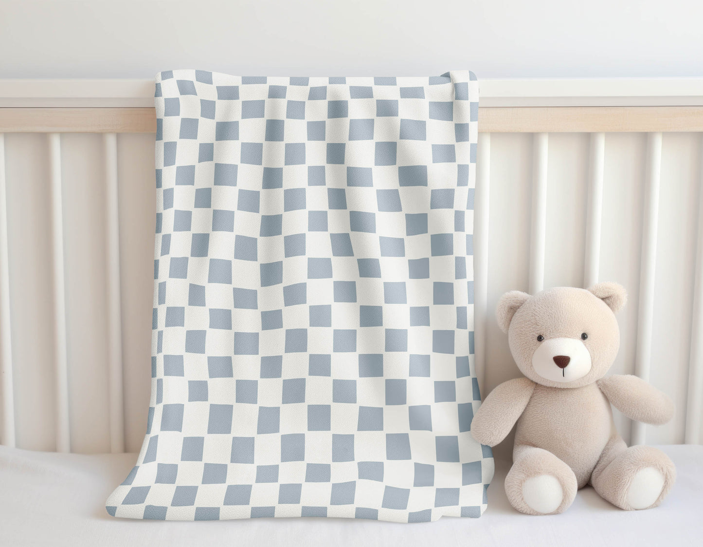 Checkered Velveteen Fleece Blanket