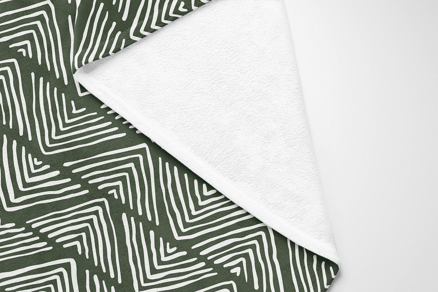 Chev Wave Stripe Velveteen Fleece Blanket