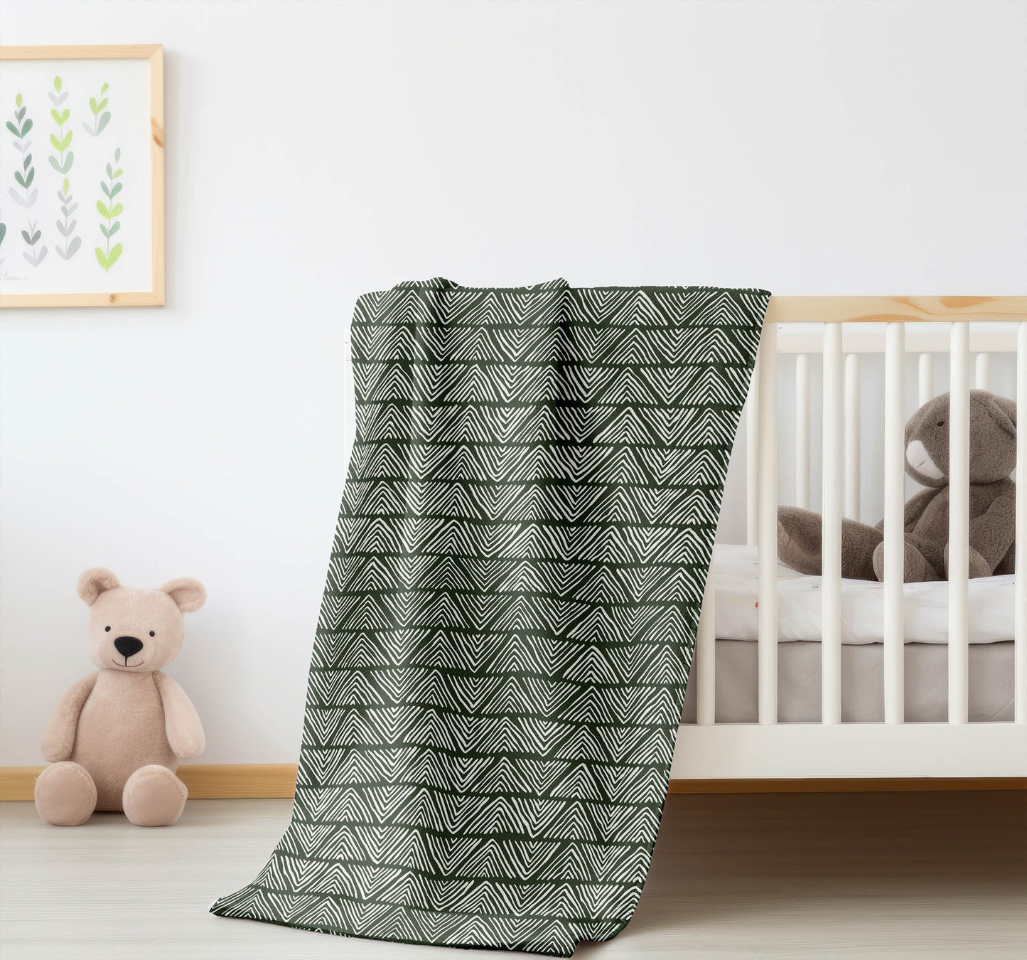 Chev Wave Stripe Velveteen Fleece Blanket