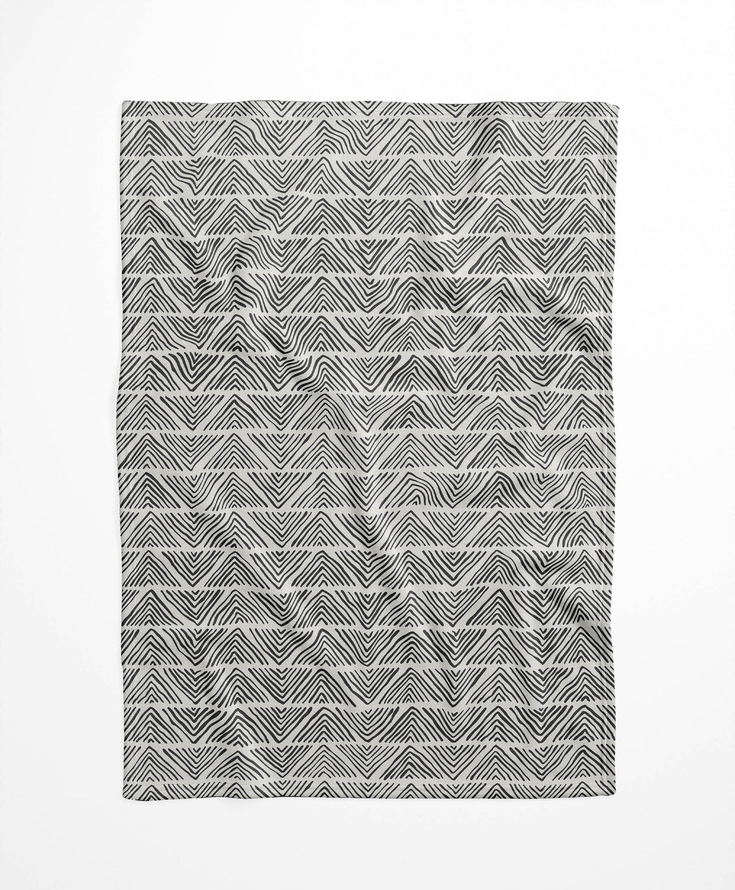 Chev Wave Stripe Velveteen Fleece Blanket