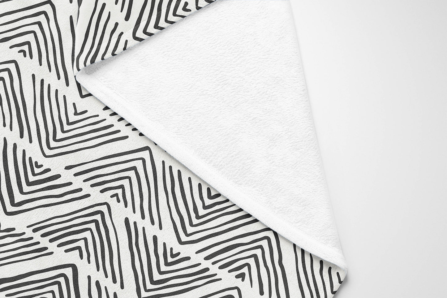 Chev Wave Stripe Velveteen Fleece Blanket