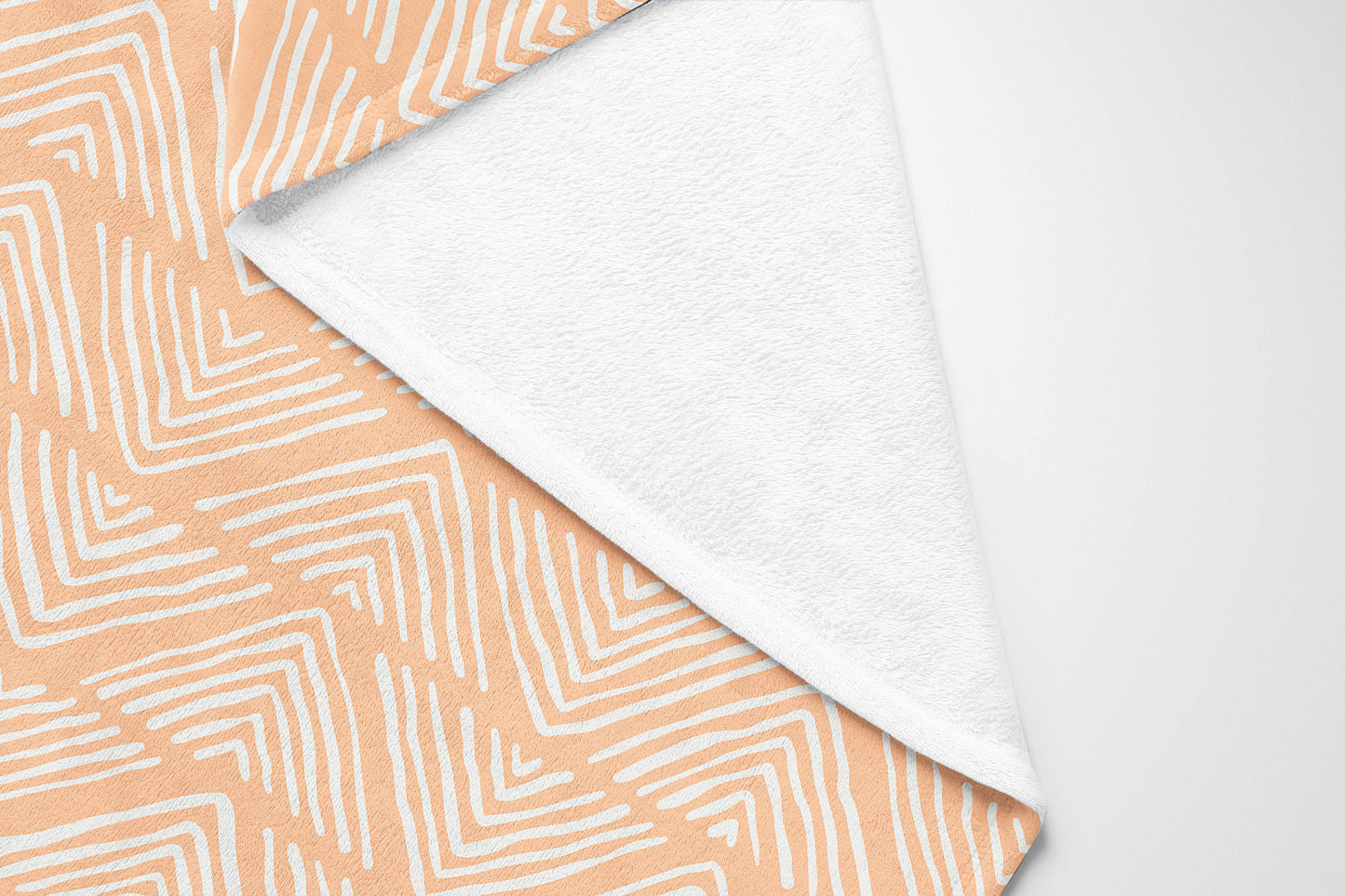 Chev Wave Stripe Velveteen Fleece Blanket