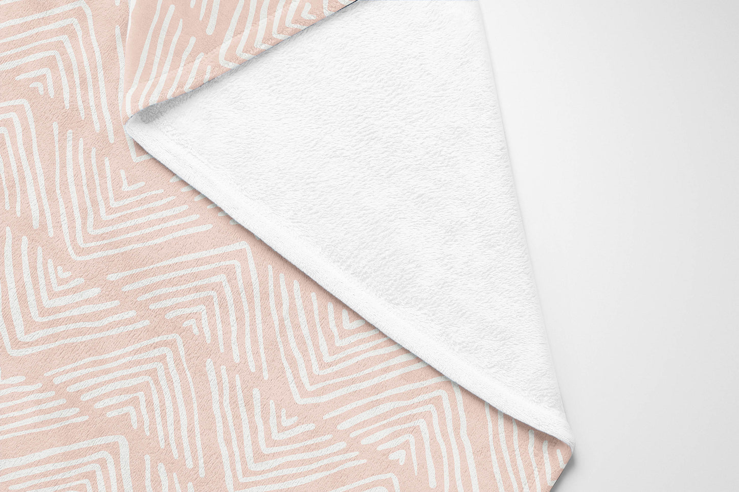 Chev Wave Stripe Velveteen Fleece Blanket