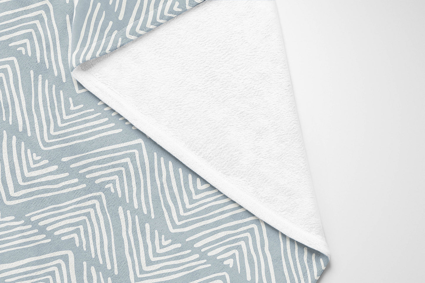 Chev Wave Stripe Velveteen Fleece Blanket