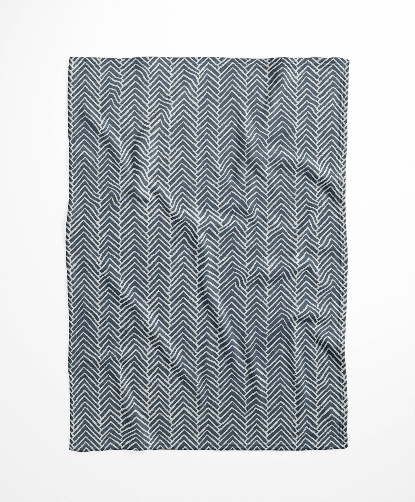 Chevron Block Velveteen Fleece Blanket