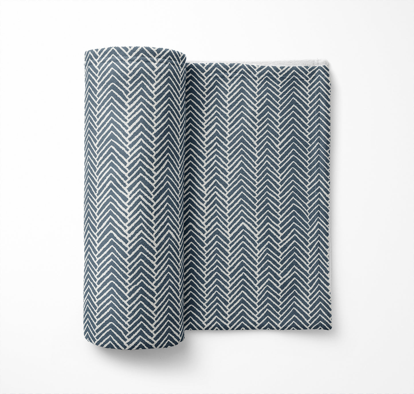 Chevron Block Velveteen Fleece Blanket