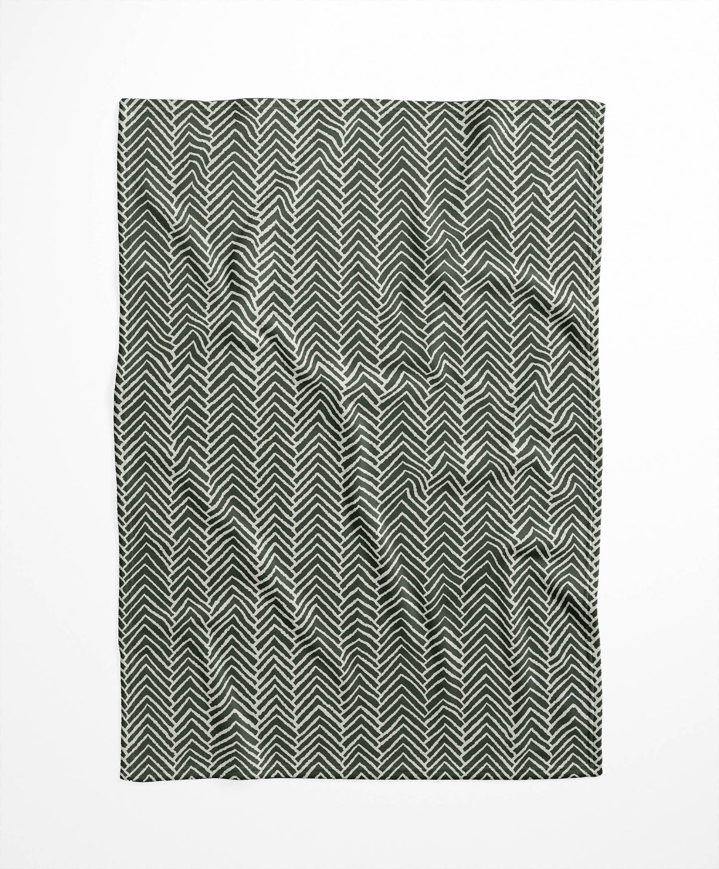 Chevron Block Velveteen Fleece Blanket
