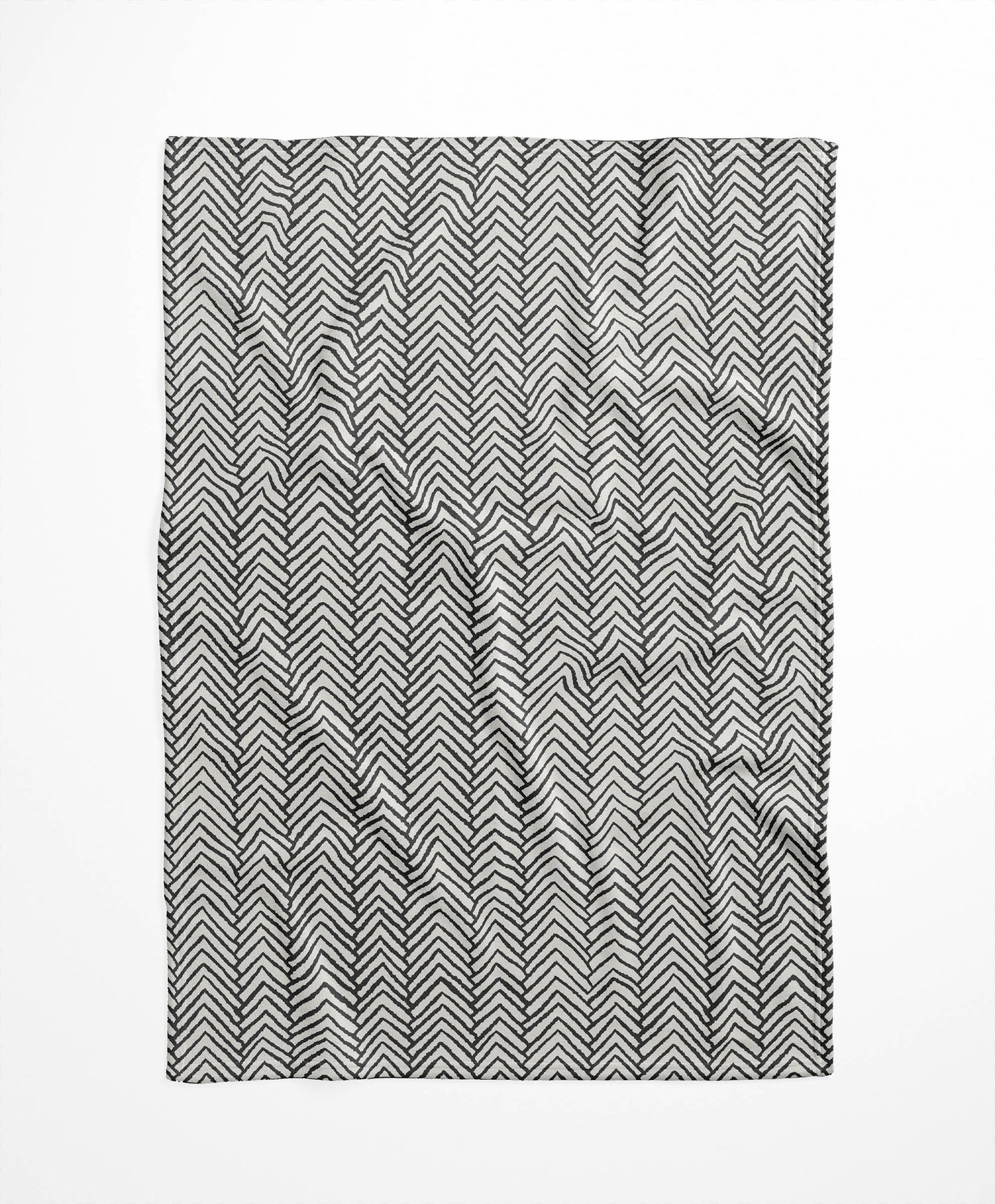 Chevron Block Velveteen Fleece Blanket