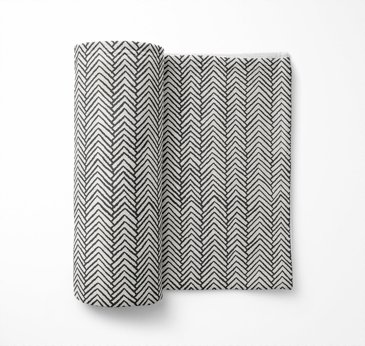 Chevron Block Velveteen Fleece Blanket