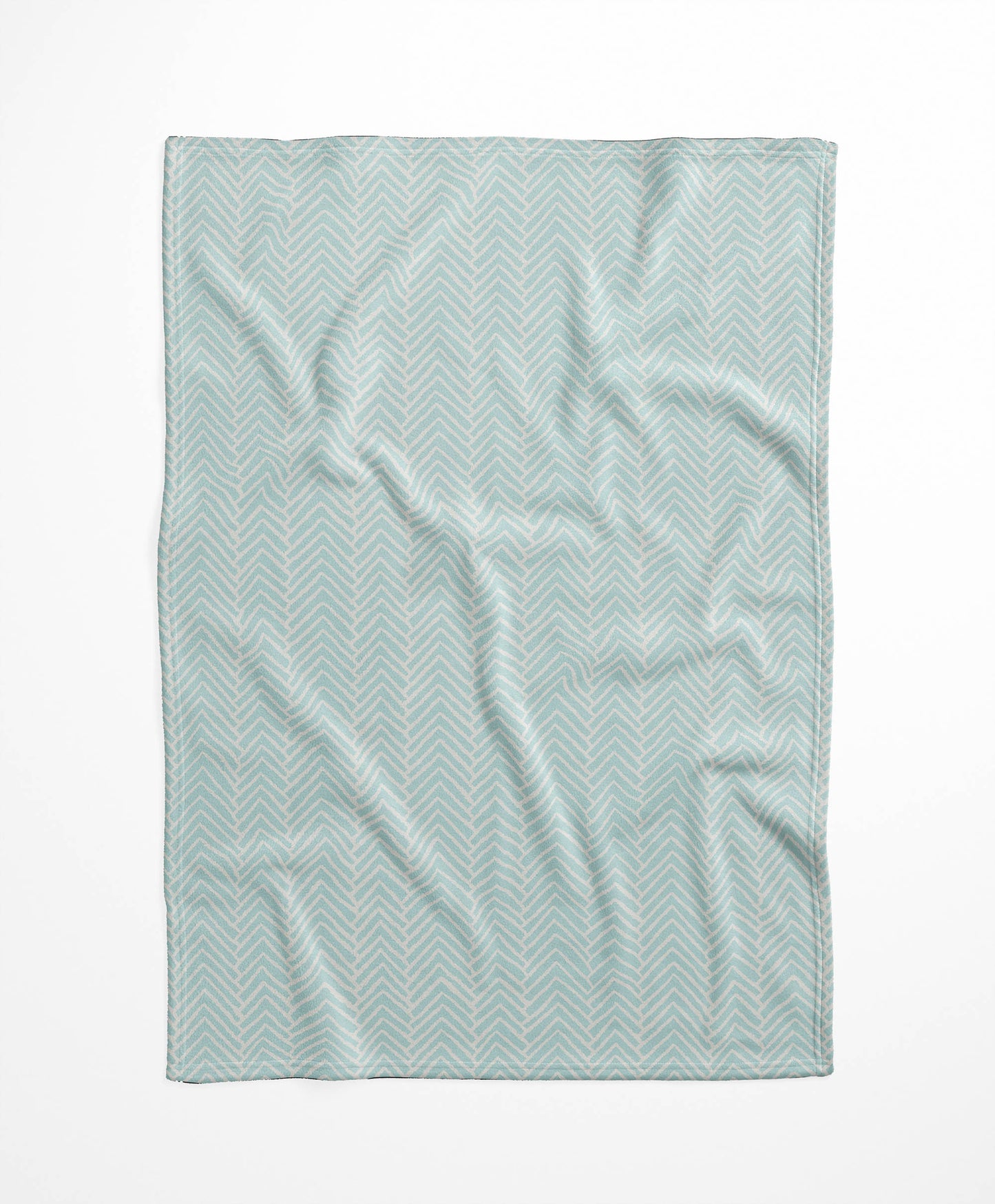 Chevron Block Velveteen Fleece Blanket