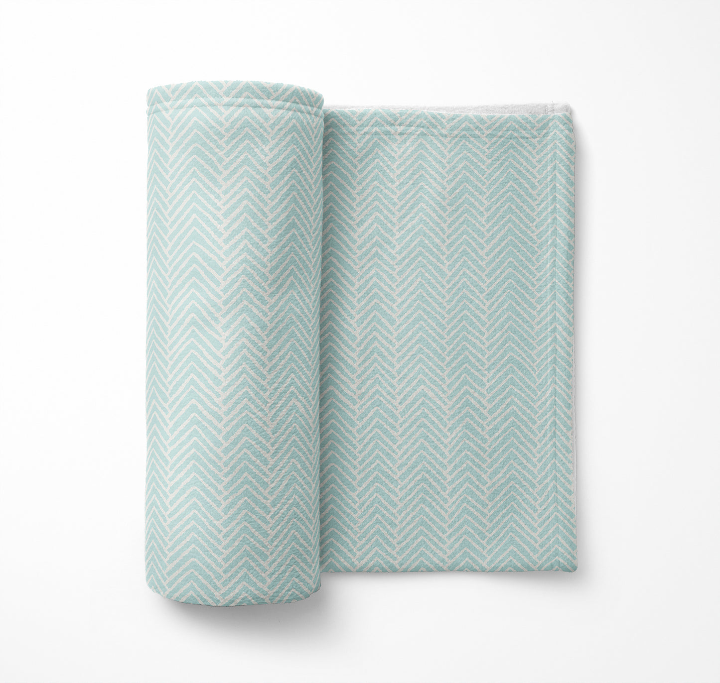 Chevron Block Velveteen Fleece Blanket