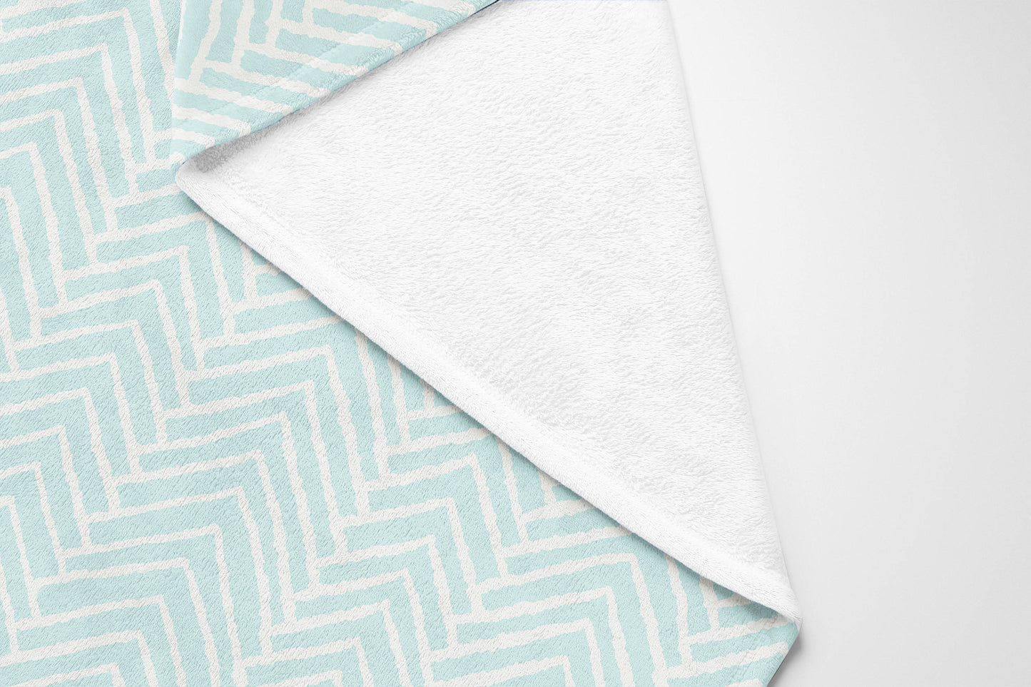 Chevron Block Velveteen Fleece Blanket