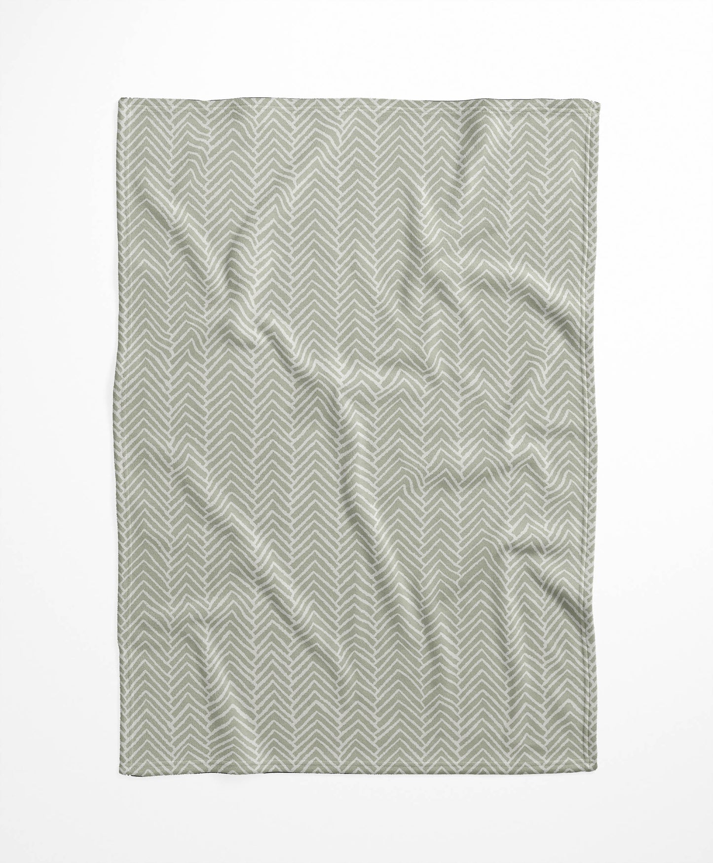 Chevron Block Velveteen Fleece Blanket