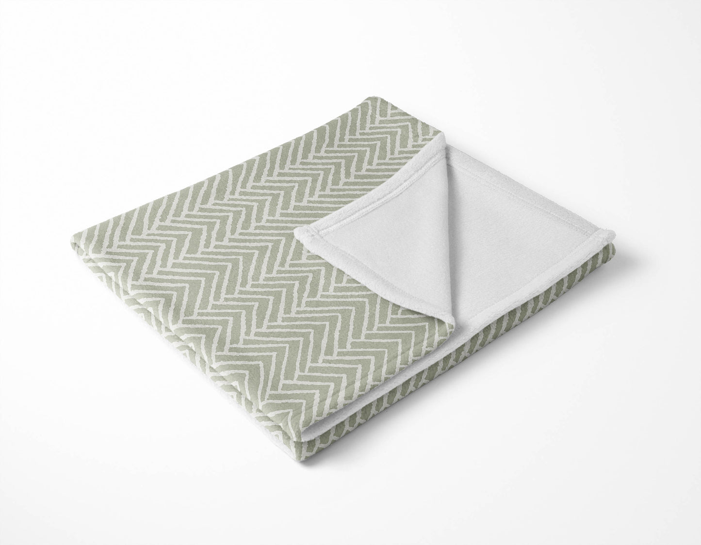 Chevron Block Velveteen Fleece Blanket