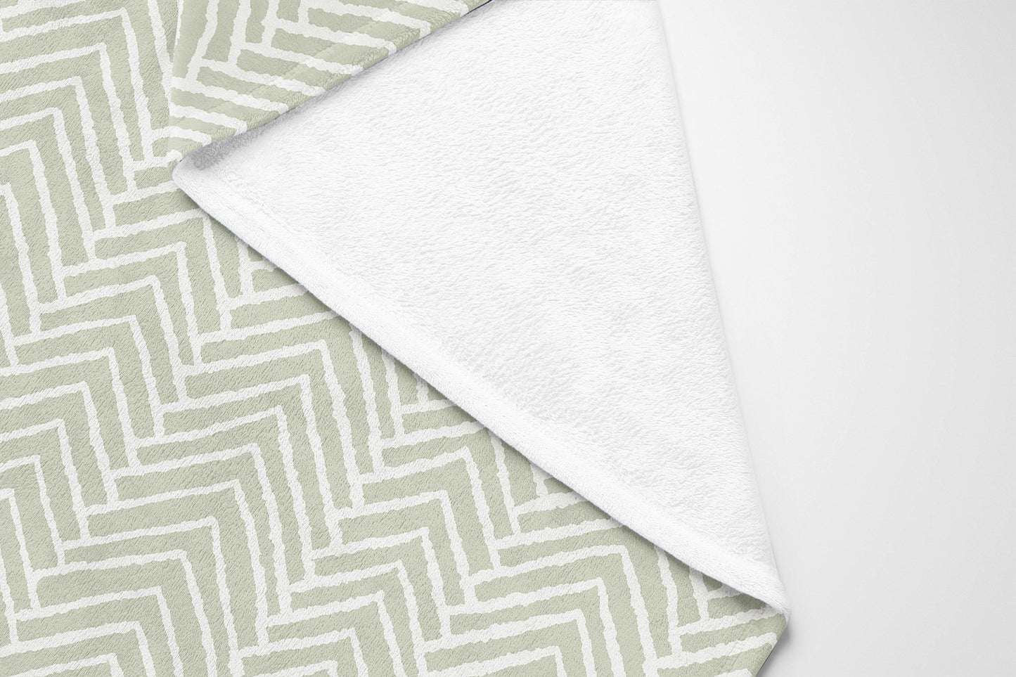 Chevron Block Velveteen Fleece Blanket