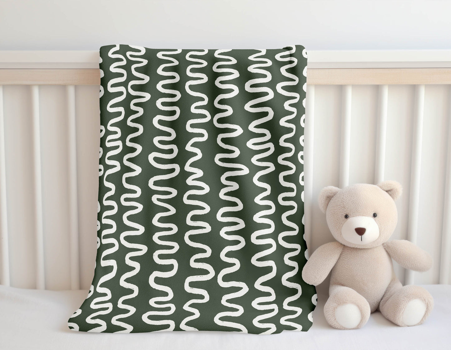 Wiggle Stripe Velveteen Fleece Blanket