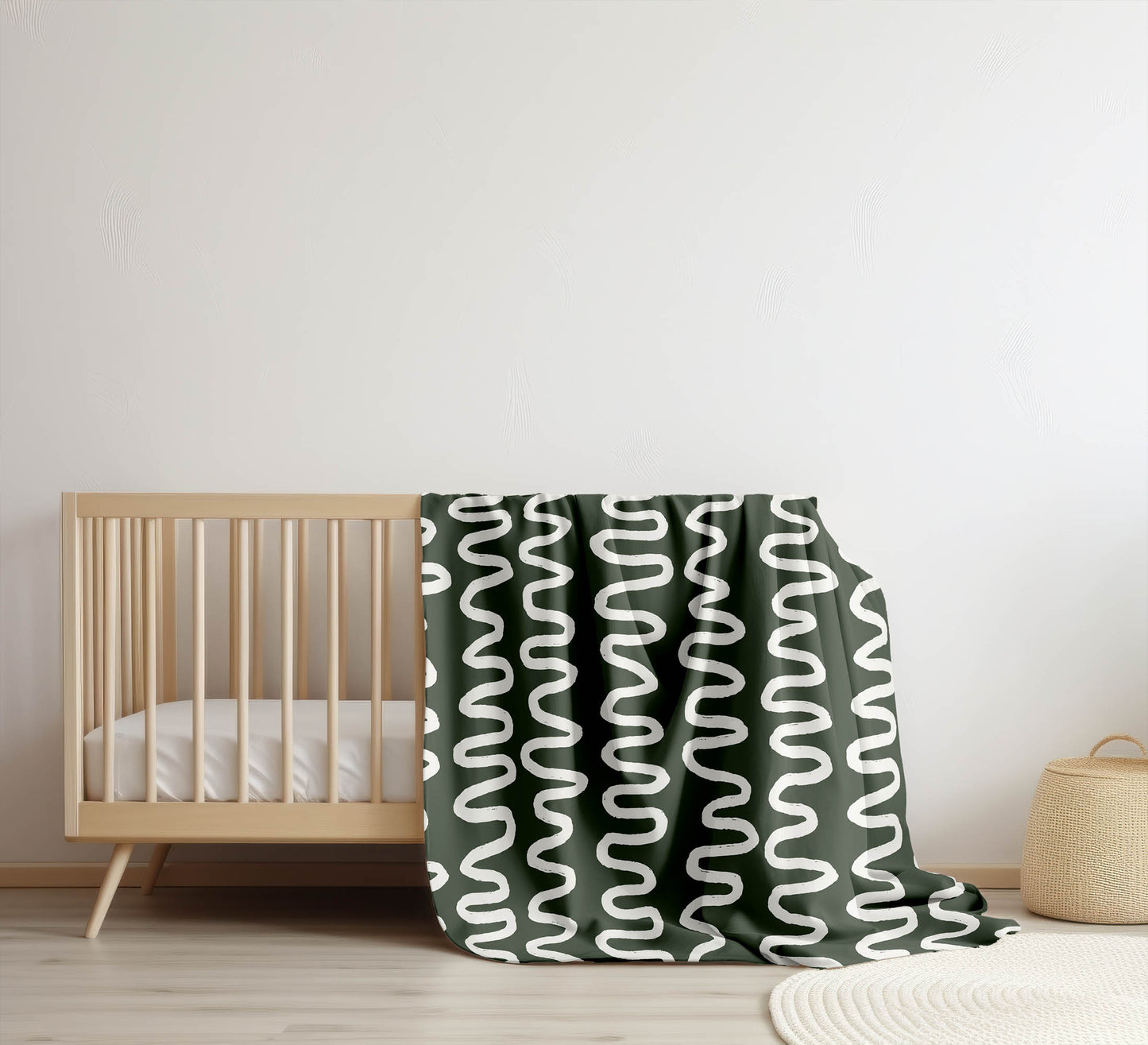 Wiggle Stripe Velveteen Fleece Blanket