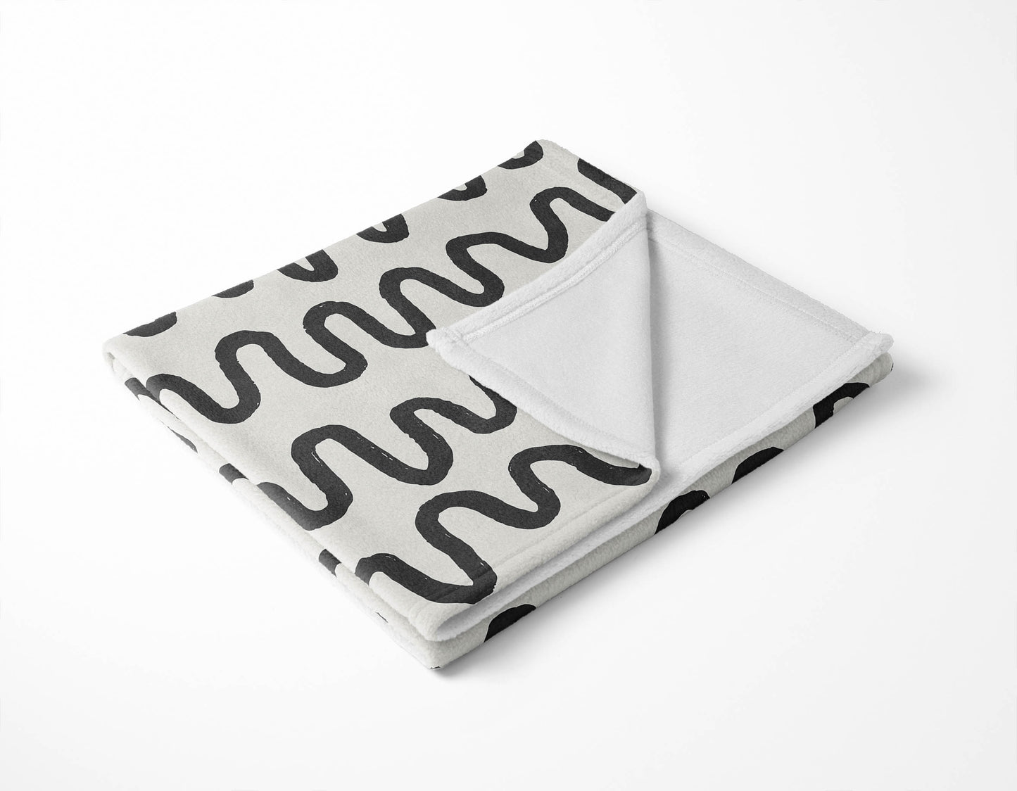 Wiggle Stripe Velveteen Fleece Blanket