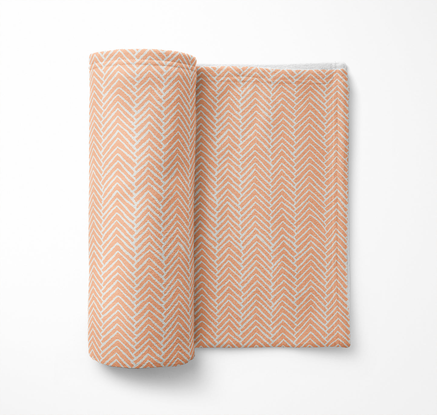 Chevron Block Velveteen Fleece Blanket