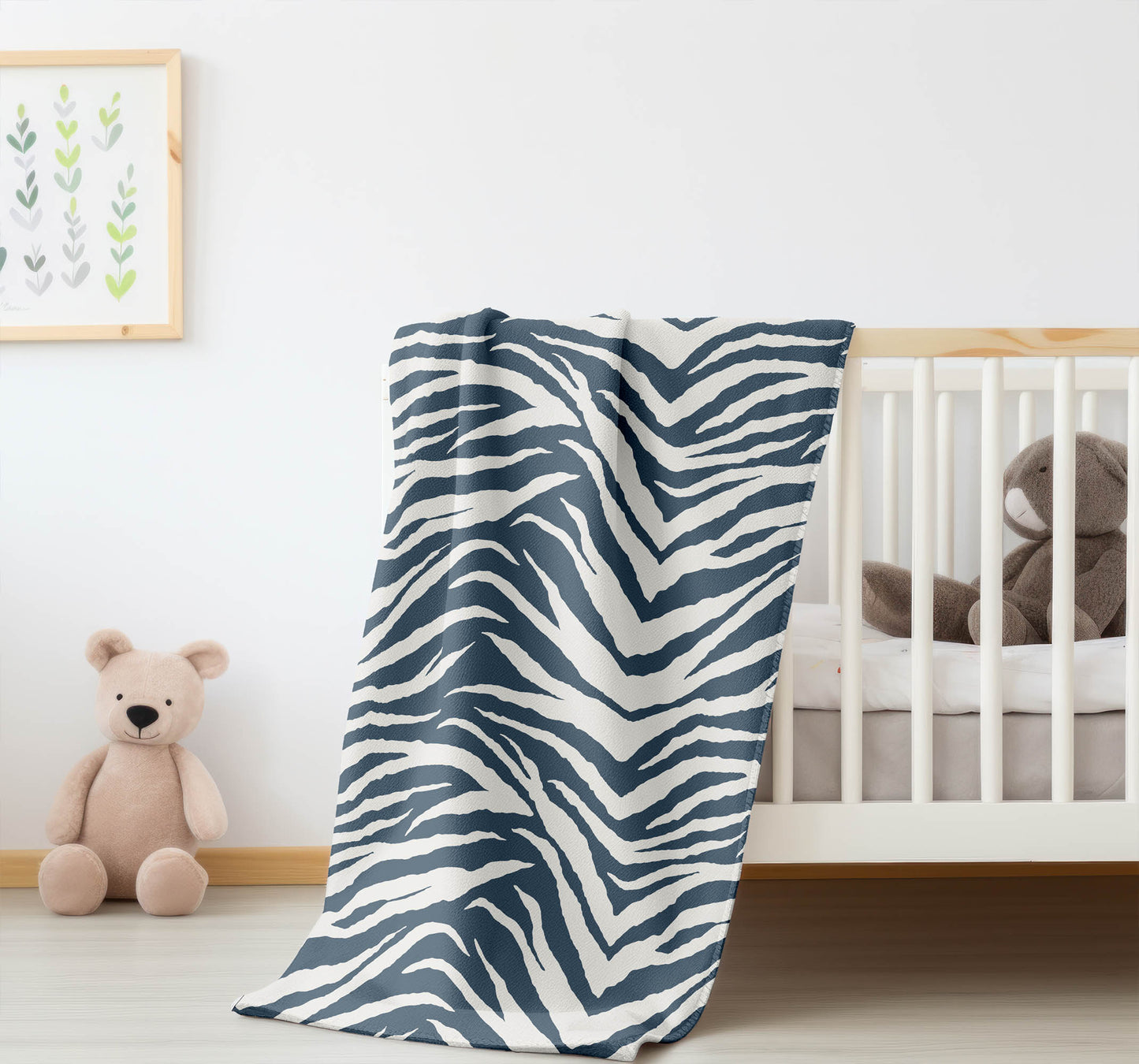 Zebra Patch Velveteen Fleece Blanket