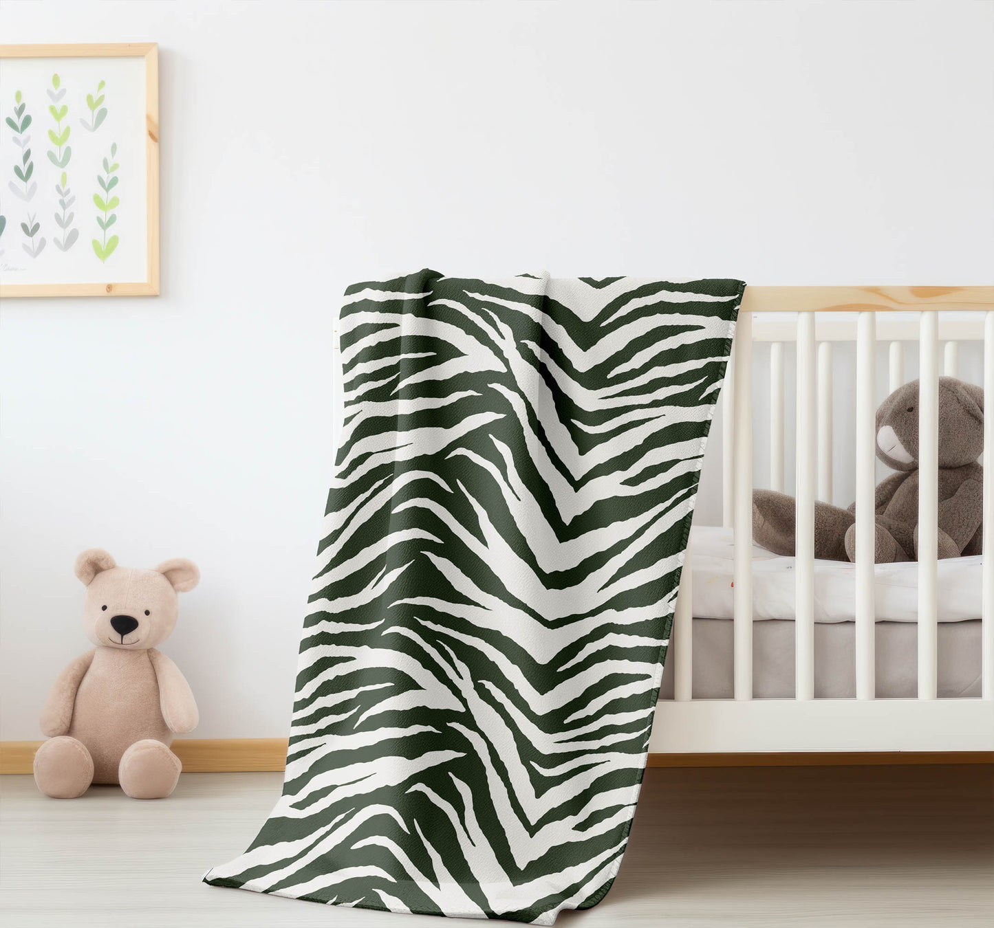 Zebra Patch Velveteen Fleece Blanket