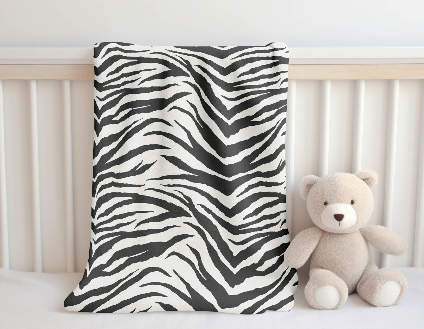 Zebra Patch Velveteen Fleece Blanket