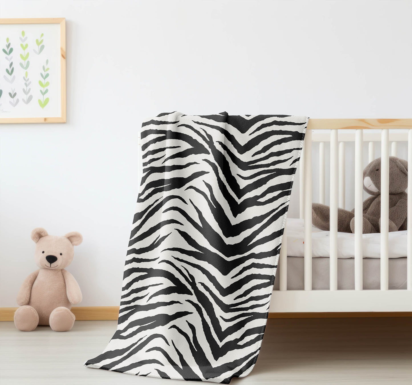 Zebra Patch Velveteen Fleece Blanket