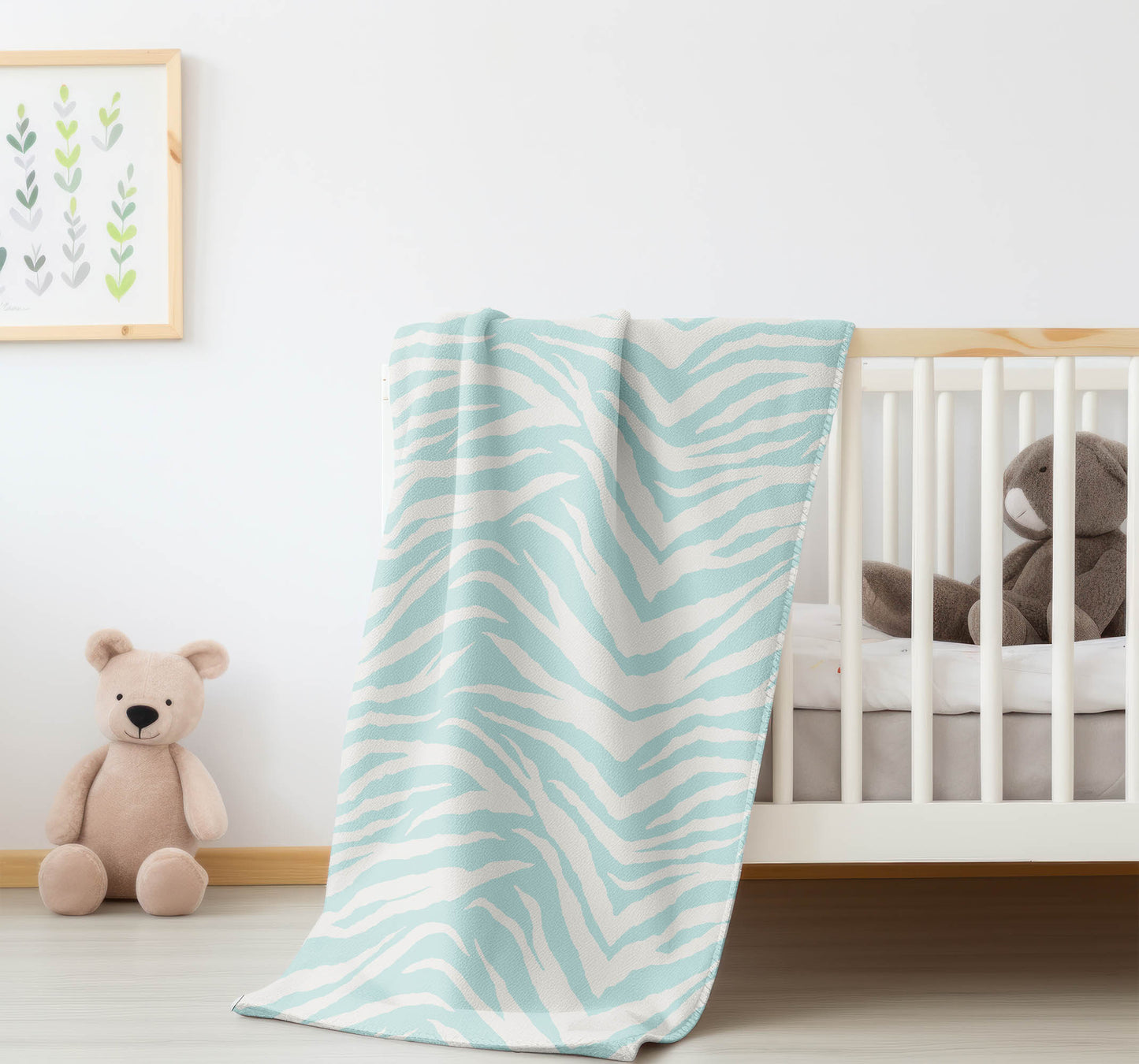 Zebra Patch Velveteen Fleece Blanket