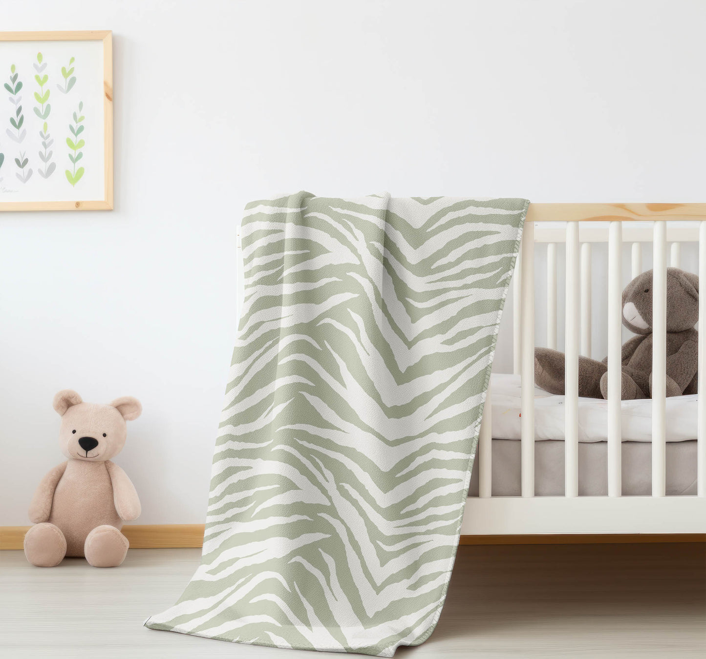 Zebra Patch Velveteen Fleece Blanket