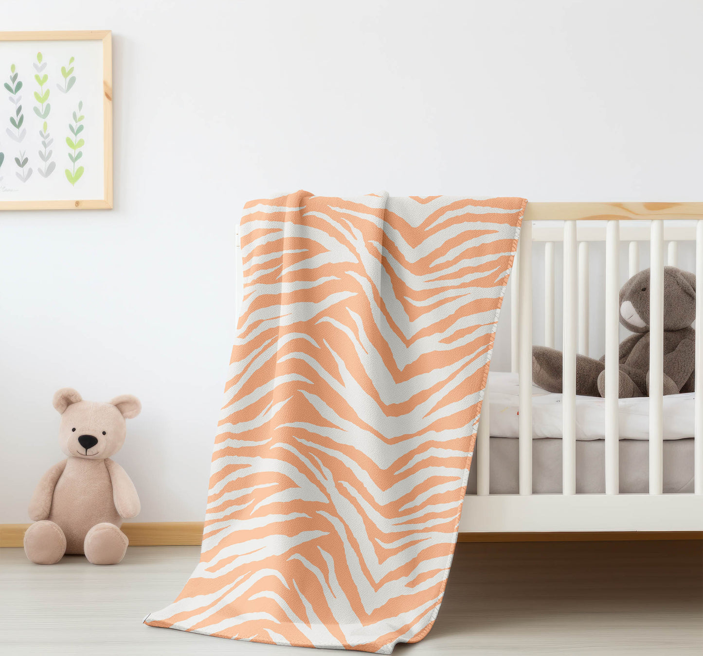 Zebra Patch Velveteen Fleece Blanket