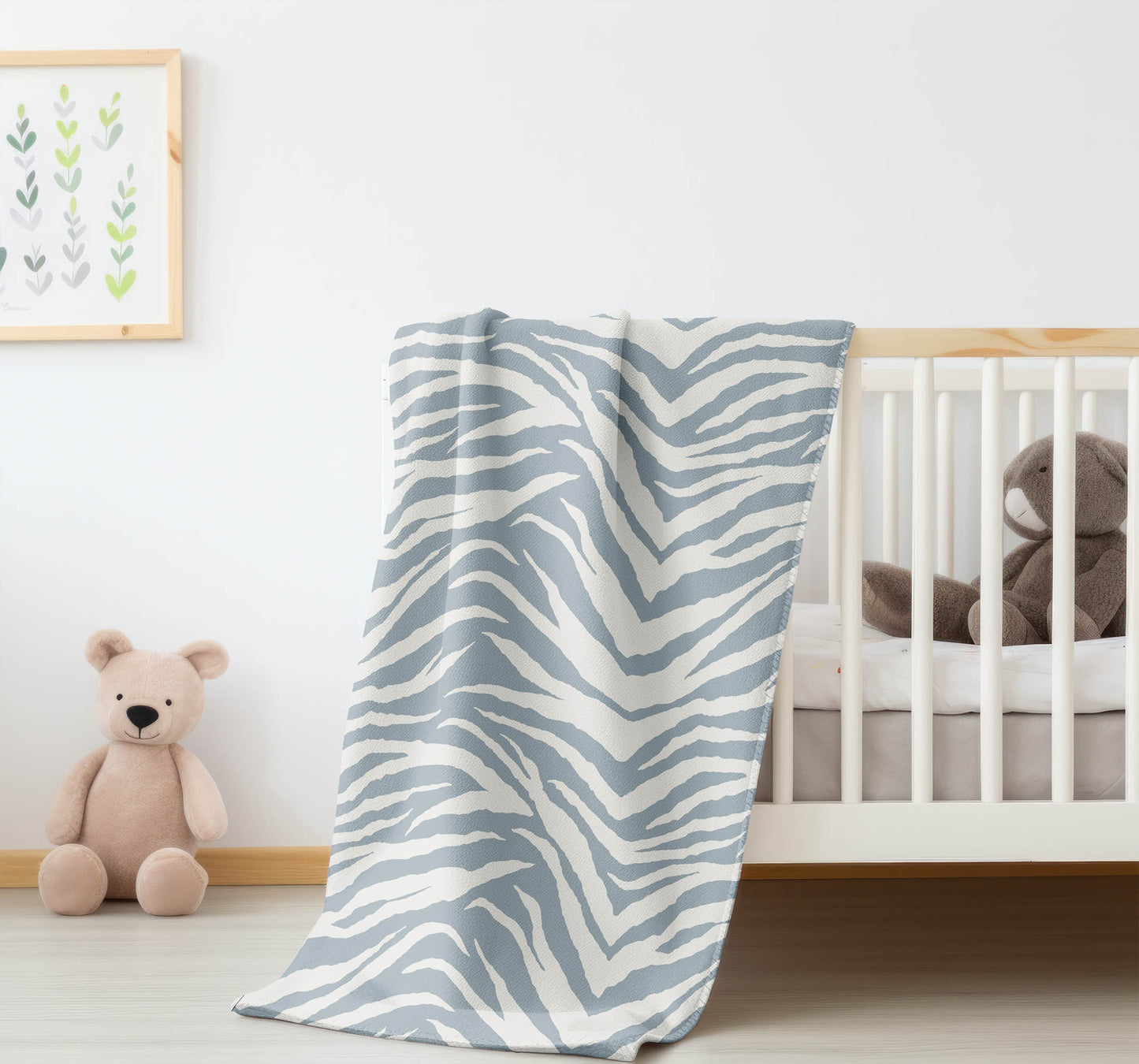Zebra Patch Velveteen Fleece Blanket