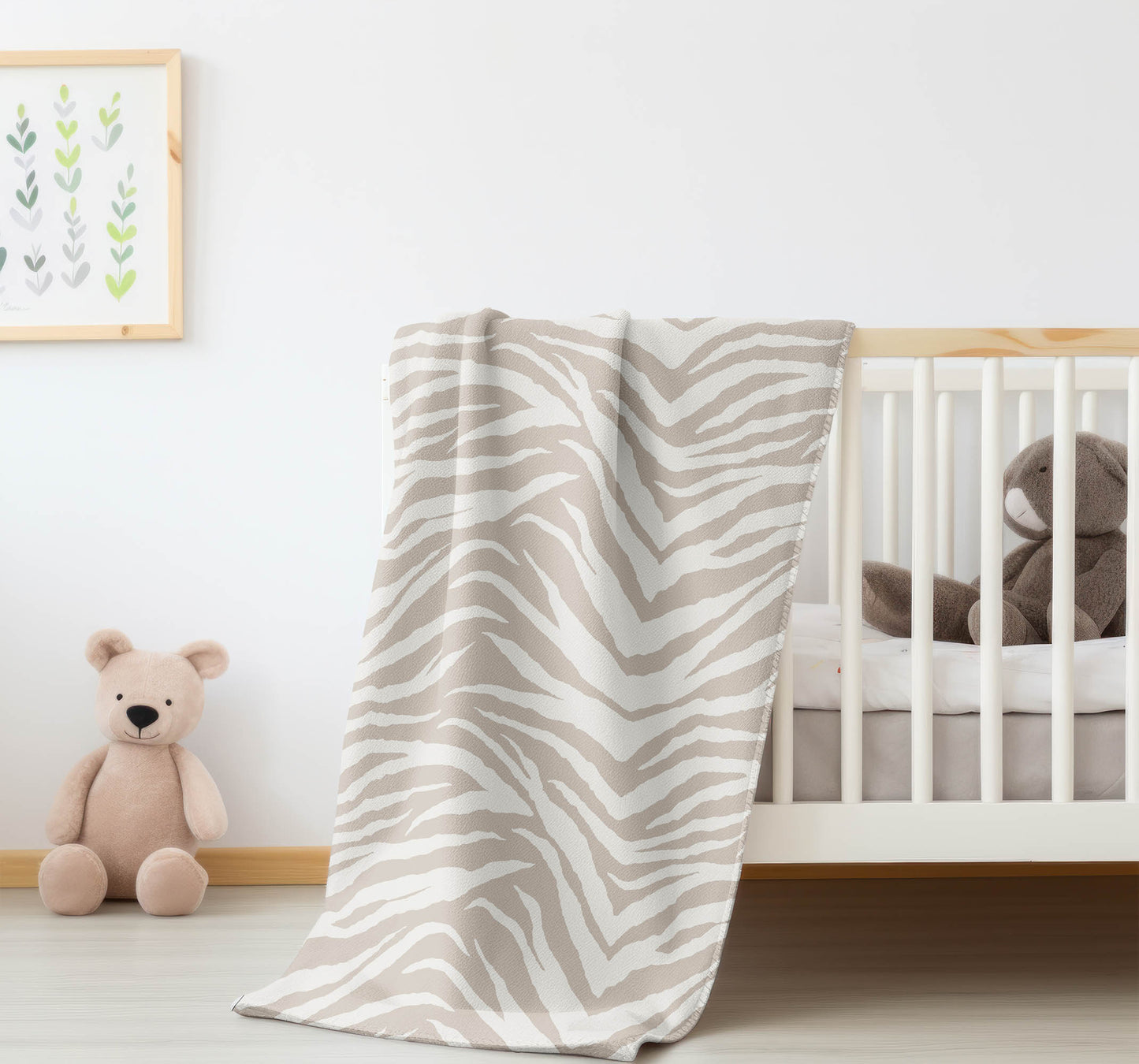 Zebra Patch Velveteen Fleece Blanket