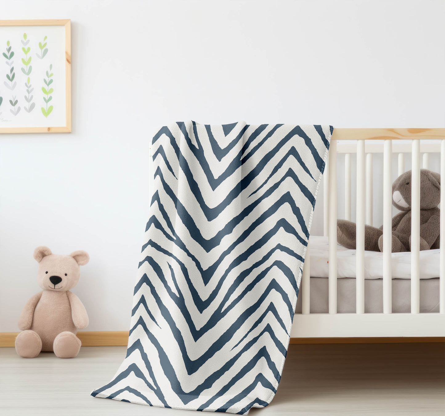 Zebra Stripe Velveteen Fleece Blanket