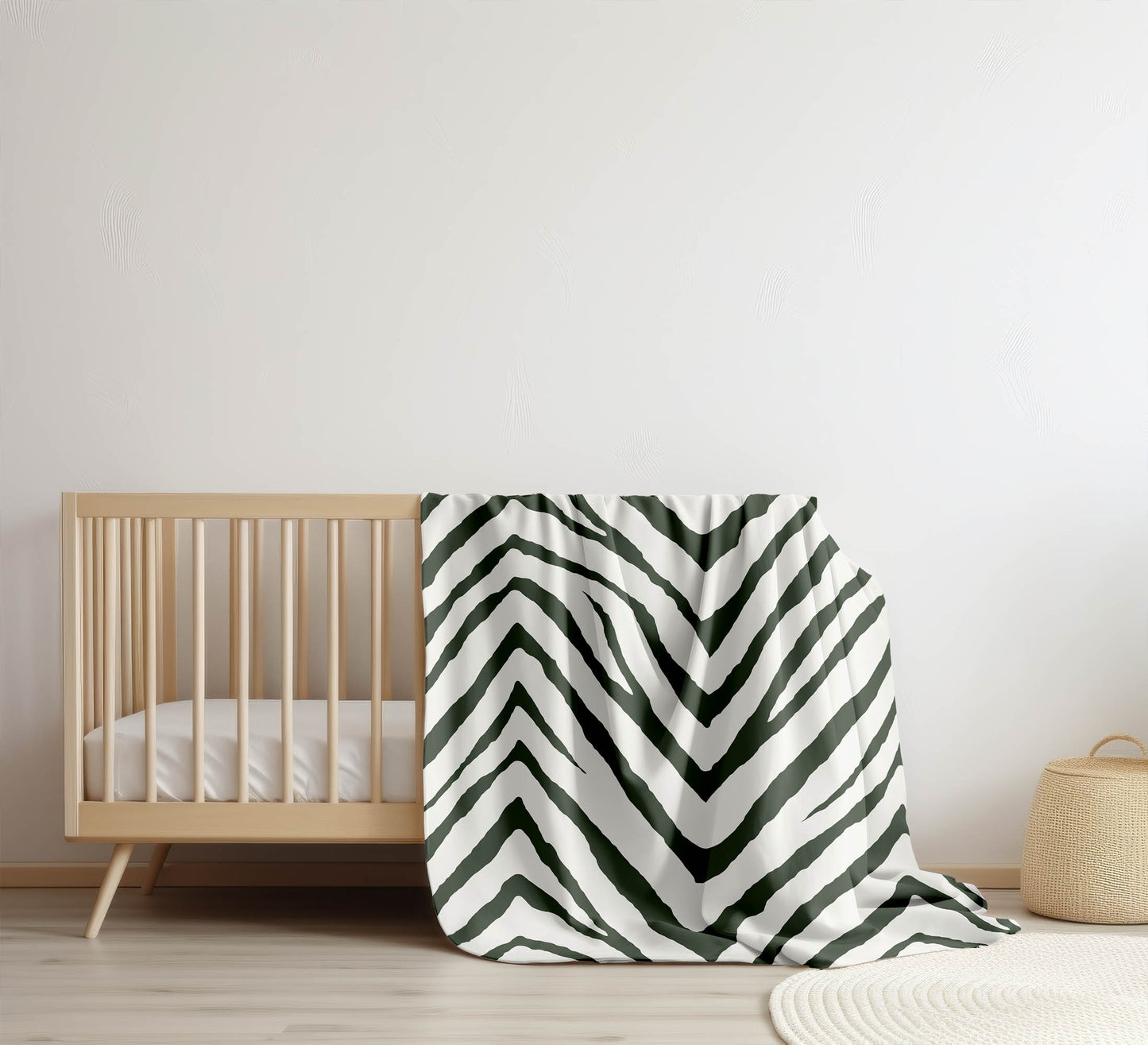 Zebra Stripe Velveteen Fleece Blanket