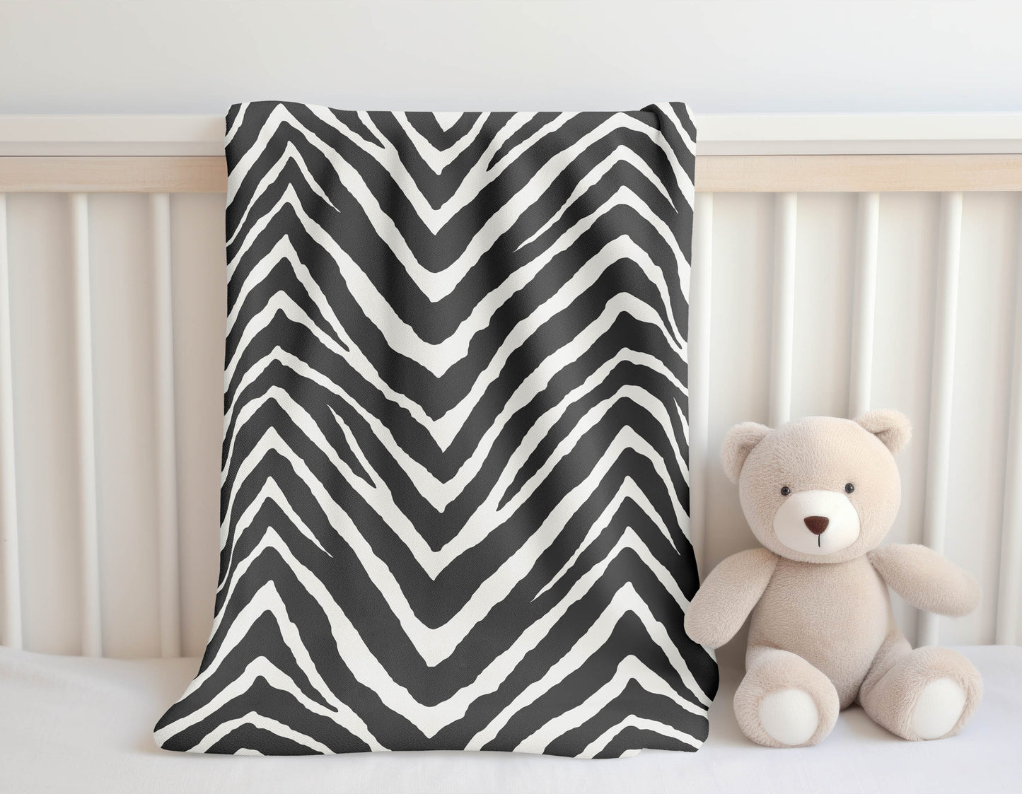 Zebra Stripe Velveteen Fleece Blanket