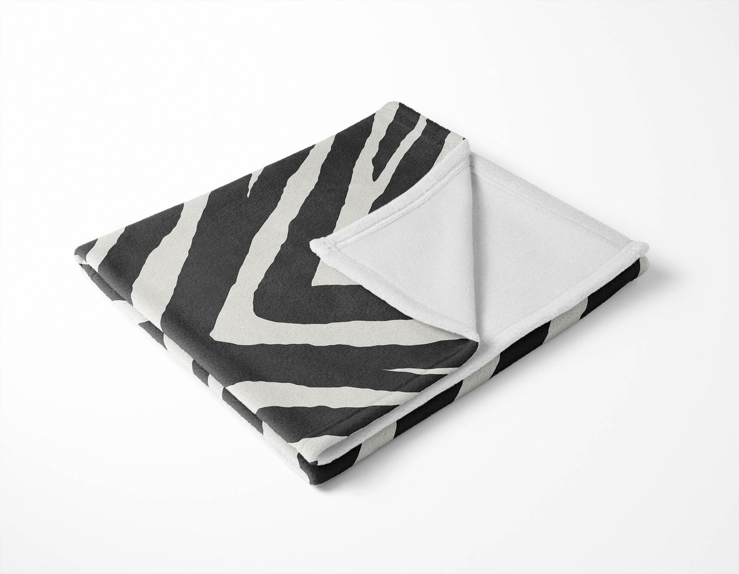 Zebra Stripe Velveteen Fleece Blanket