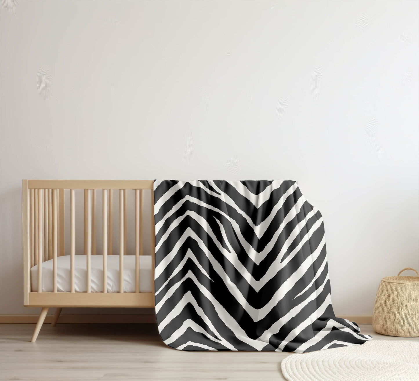 Zebra Stripe Velveteen Fleece Blanket