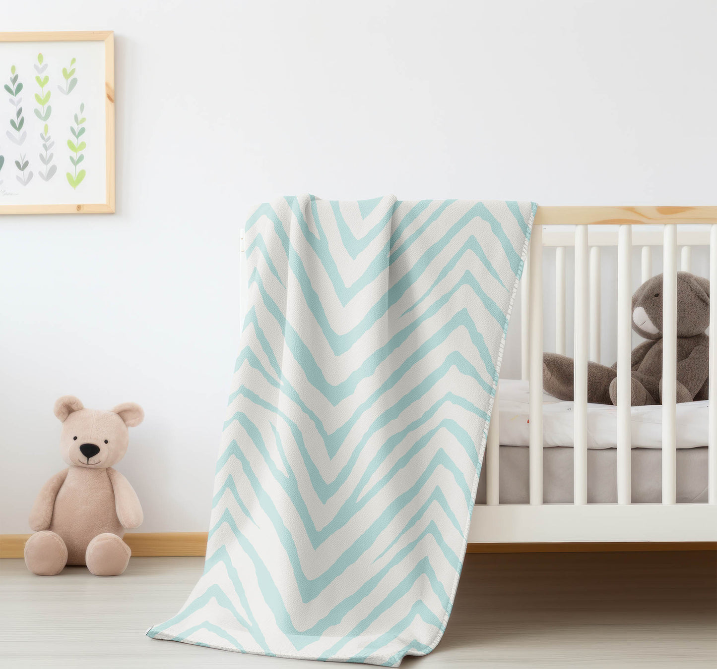 Zebra Stripe Velveteen Fleece Blanket