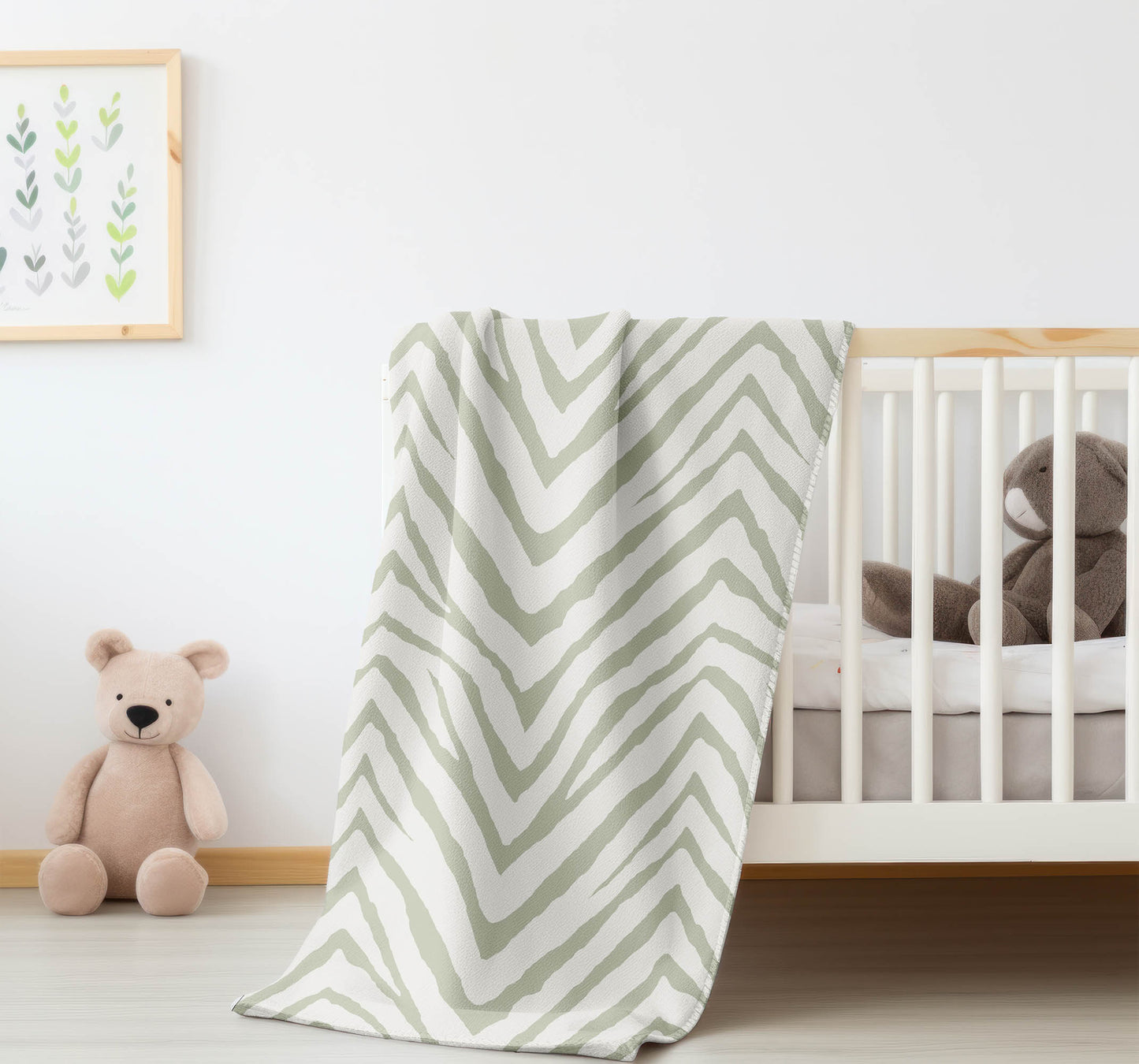 Zebra Stripe Velveteen Fleece Blanket