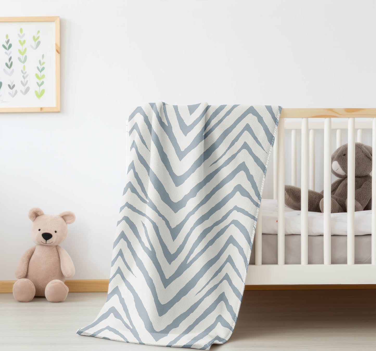 Zebra Stripe Velveteen Fleece Blanket