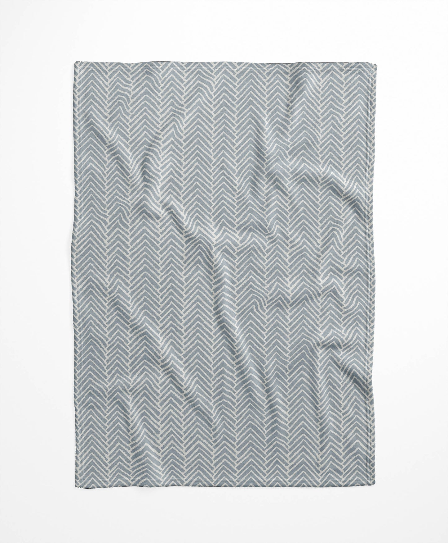 Chevron Block Velveteen Fleece Blanket