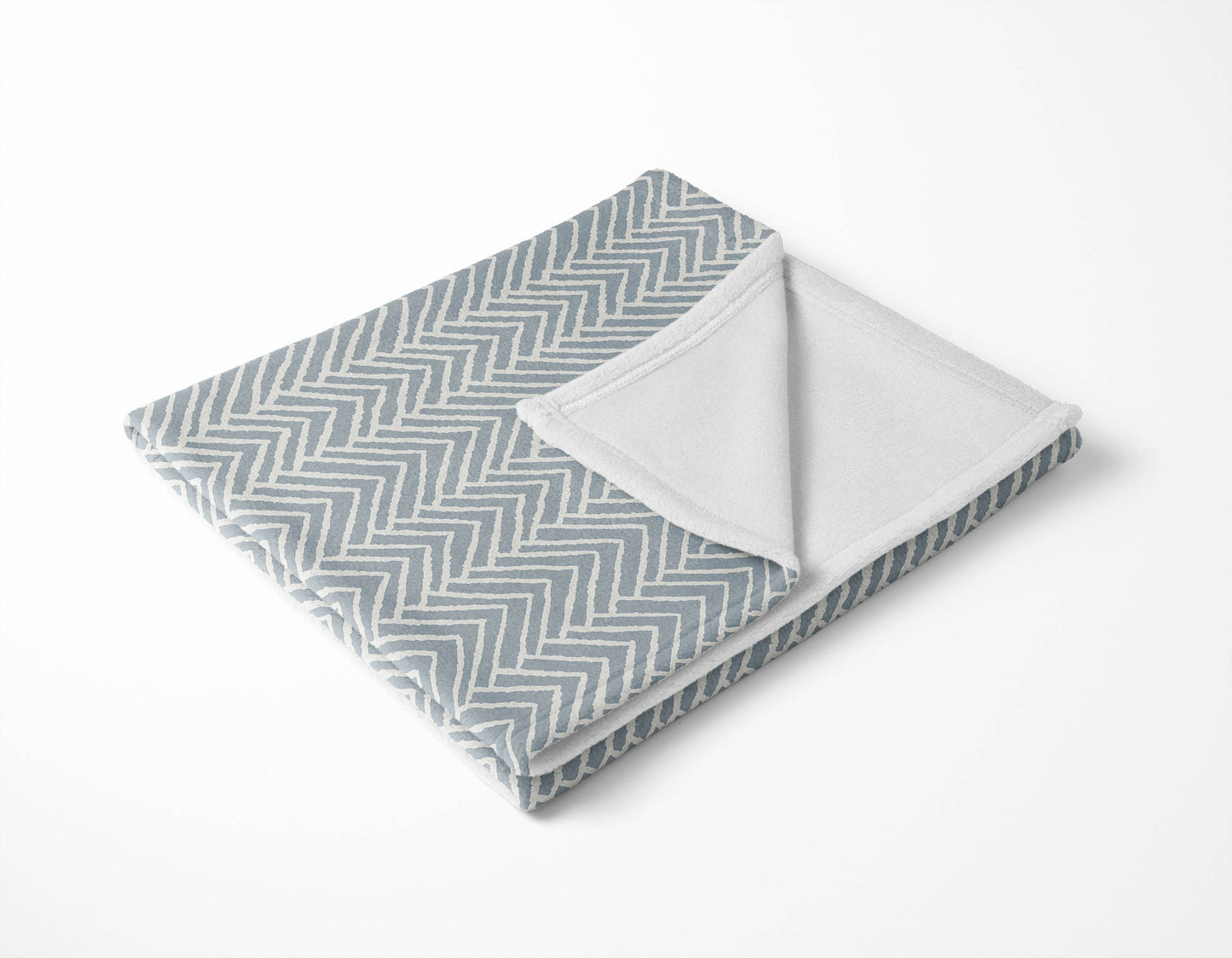 Chevron Block Velveteen Fleece Blanket