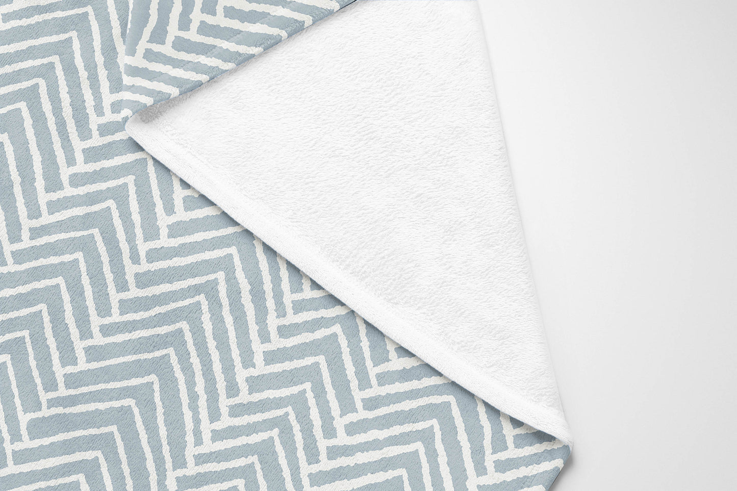Chevron Block Velveteen Fleece Blanket